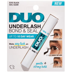 DUO Underlash: bouteille noire de colle pour cils et adhérence fiable.