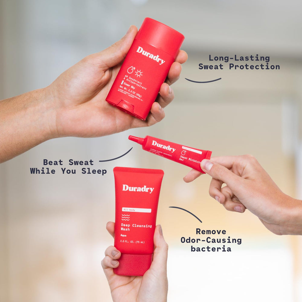 Duradry Barca utilisation matin et soir: prépare la peau et maintient la fraîcheur.