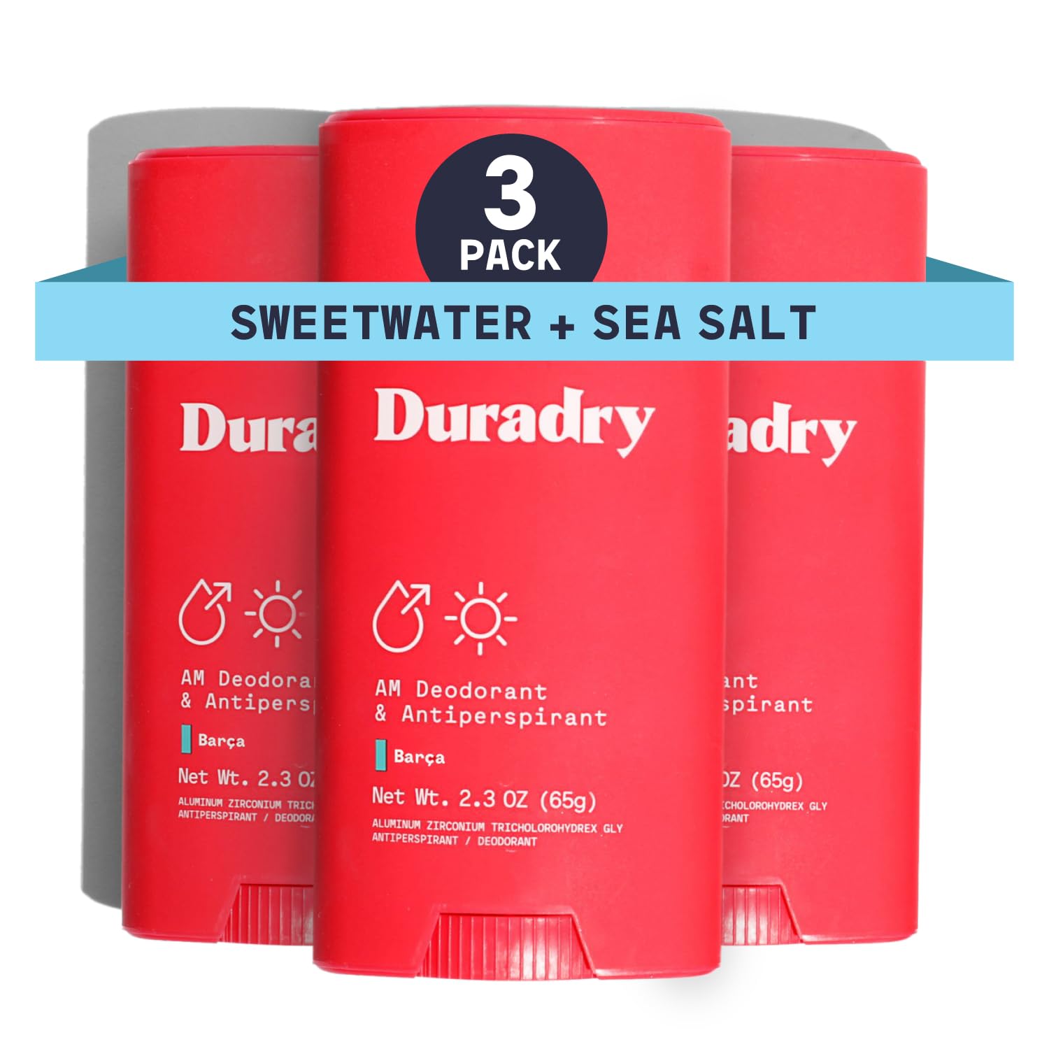 Duradry Barca: baton antiperspirant offrant une protection durable tout au long de la journée.