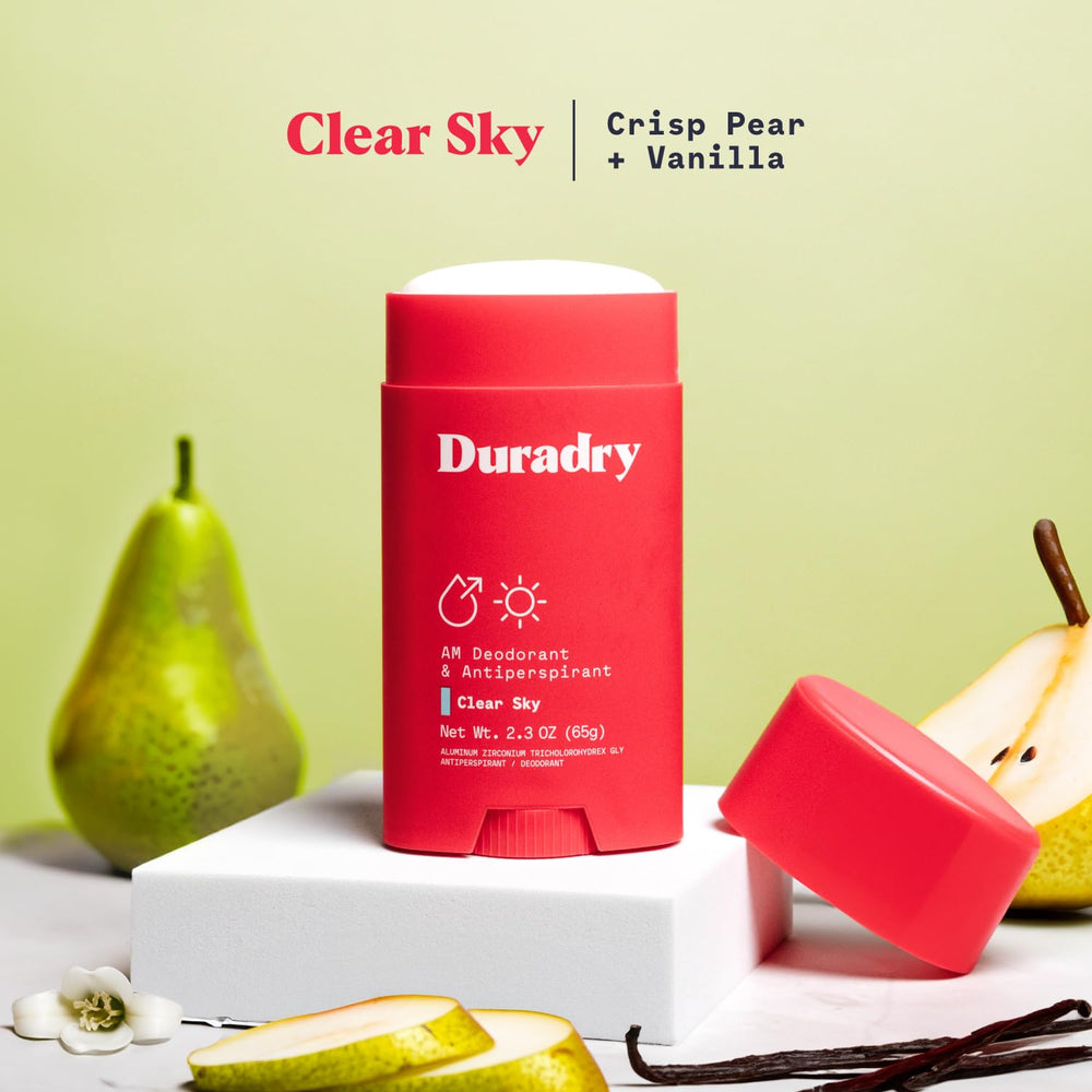 Duradry etiquette marque, emballage clair et informations utiles.