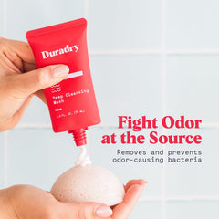Duradry format voyage Gel Douche, pratique pour les déplacements et garder la peau hydratée.