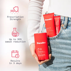 Duradry gel sudor minimisant, action nocturne pour rester au sec.