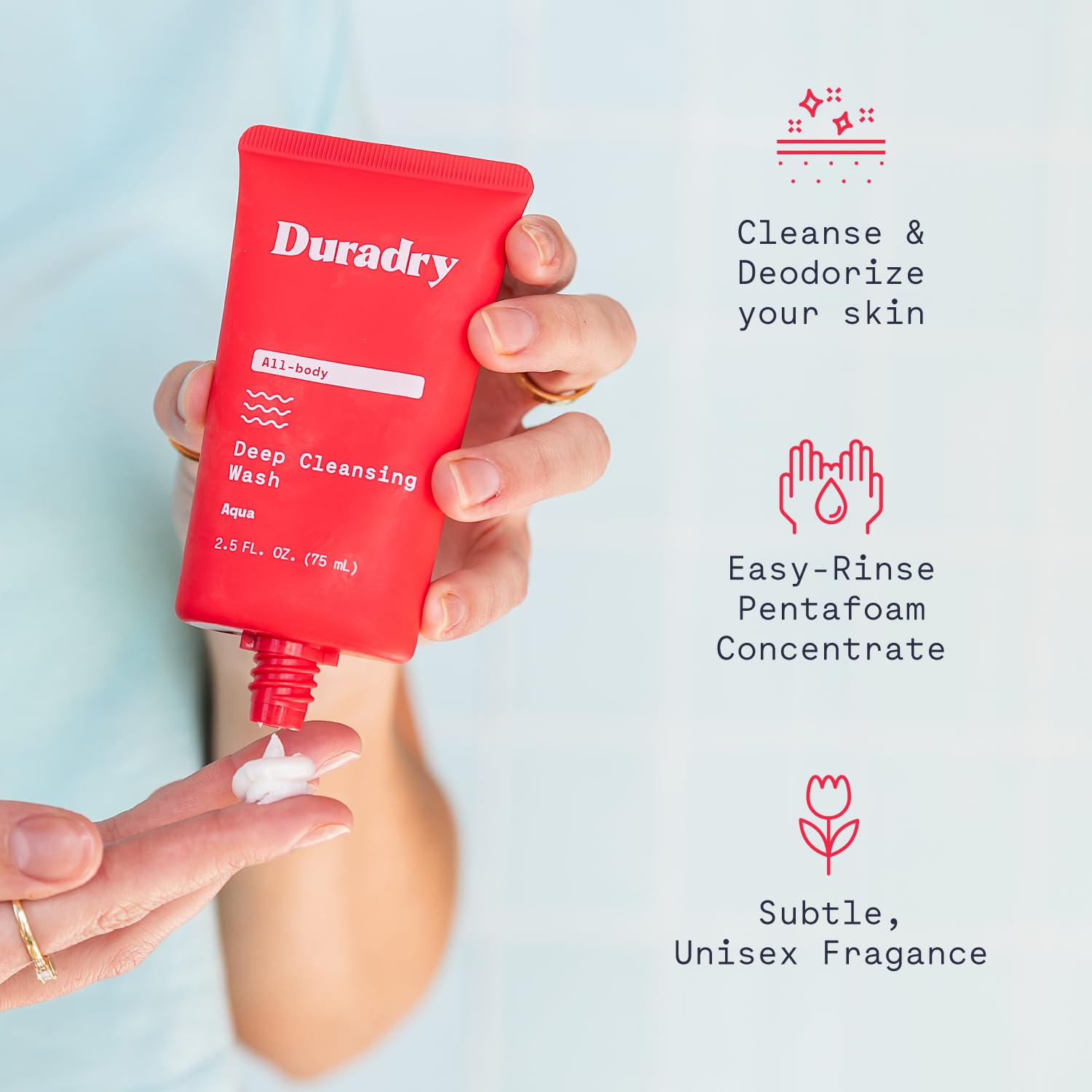 Duradry Ingrédients Naturels Avocat et Huile d’Olive, nourrissants pour la peau.