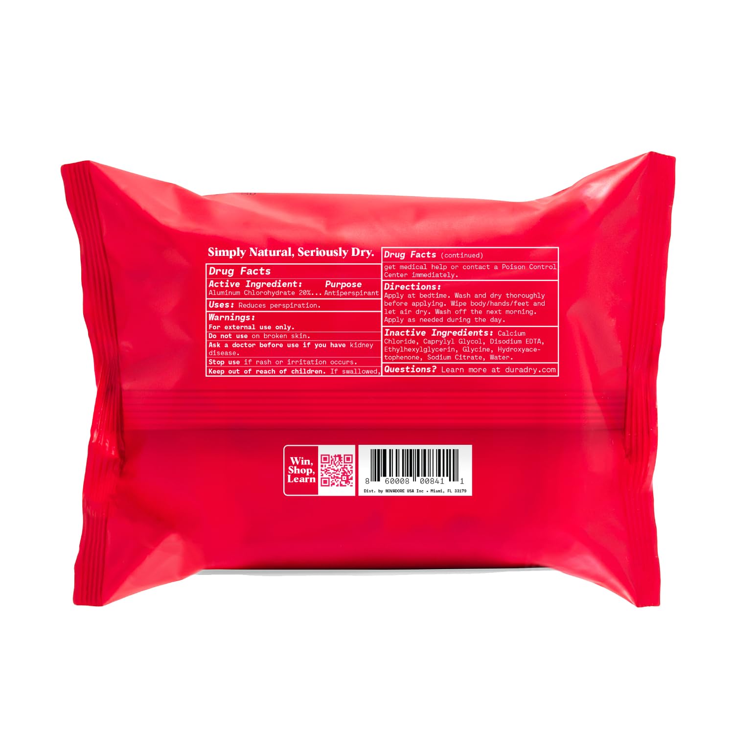 Format voyage Duradry, lingettes pratiques à emporter partout.