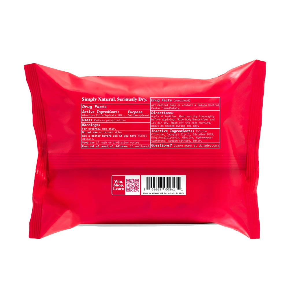 Format voyage Duradry, lingettes pratiques à emporter partout.