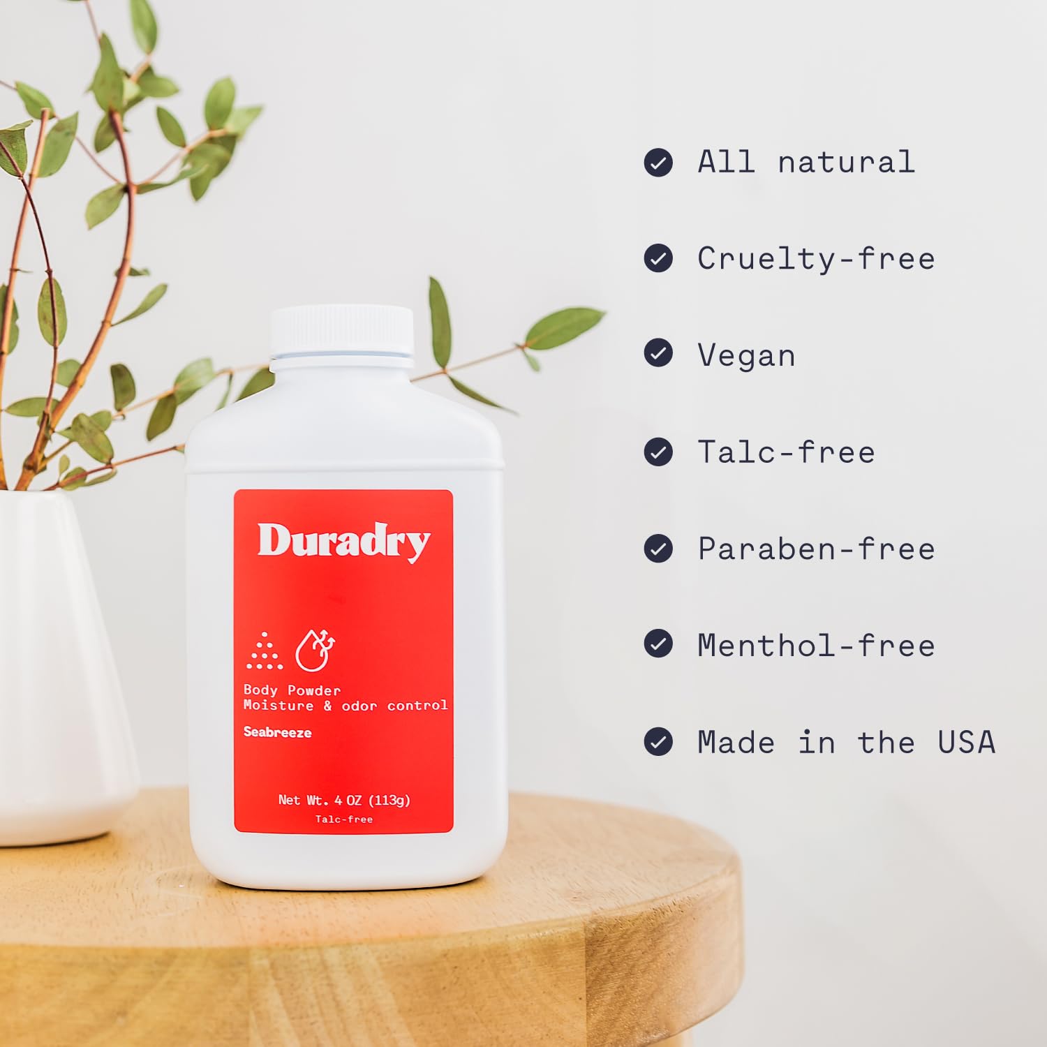 Duradry Poudre Utilisation Quotidienne pratique après douche ou sport