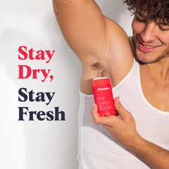 Duradry sans talc ni silicone, formulation légère et sûre.