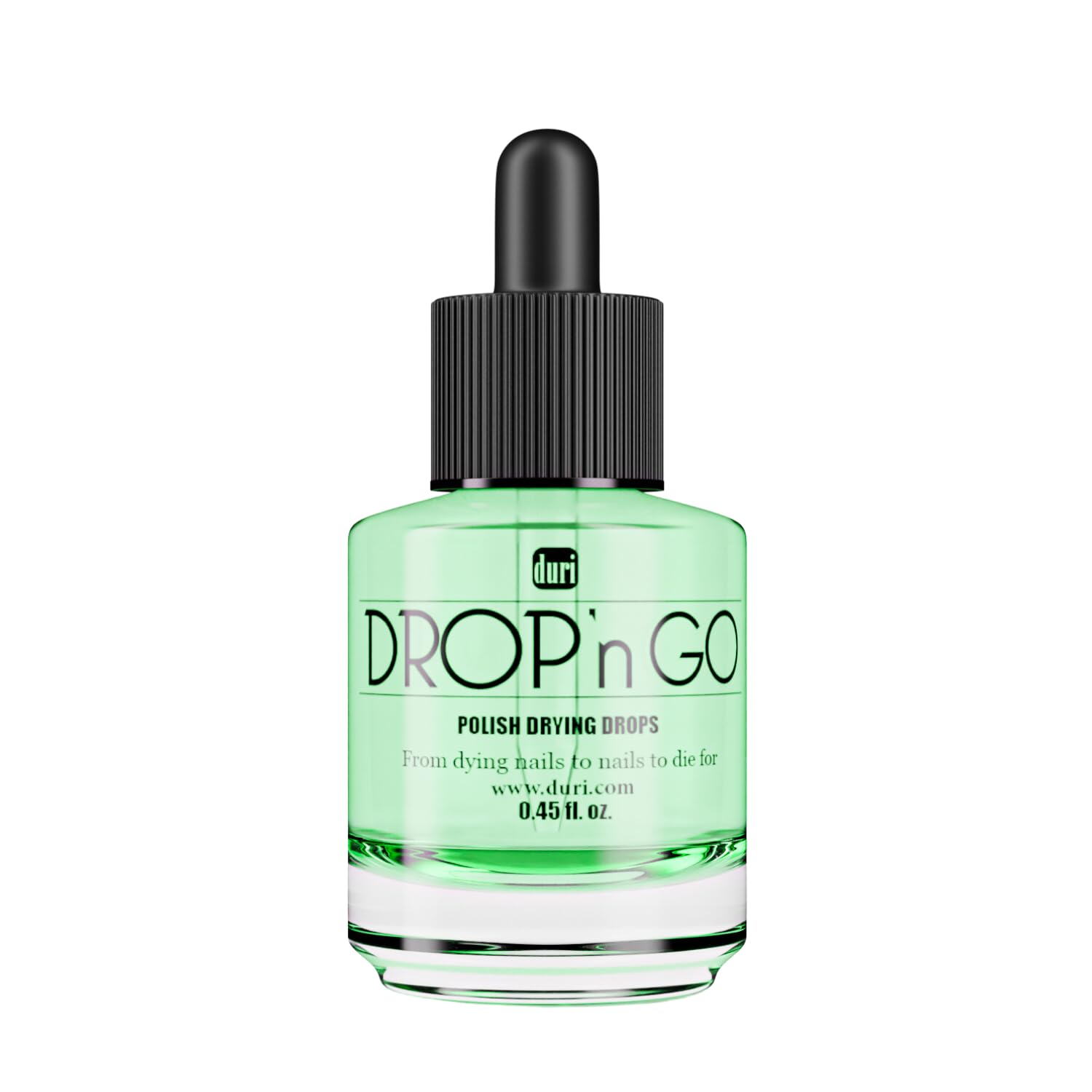 Duri Drop'n Go : flacon montrant le séchage rapide du vernis.