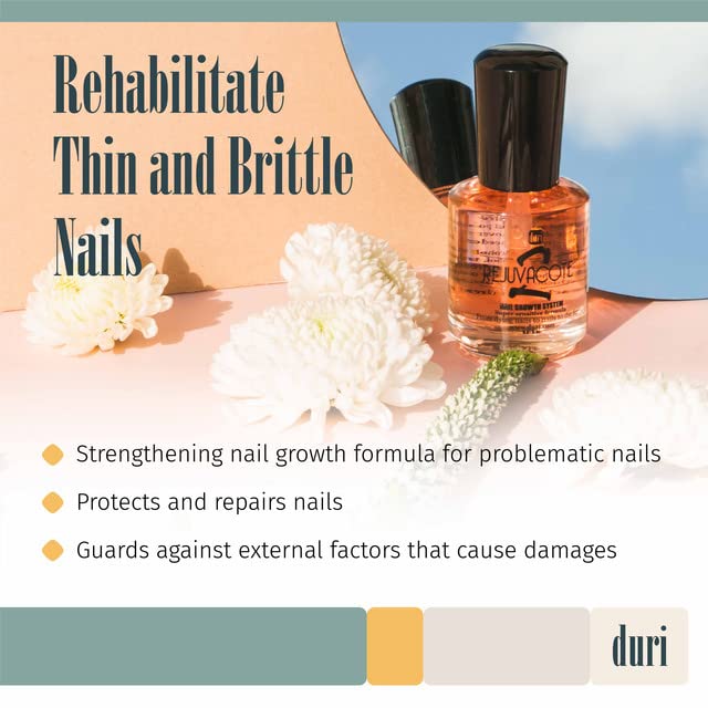 Duri Rejuvacote 2: étiquette indiquant formule sensible adaptée aux ongles et peau sensibles.