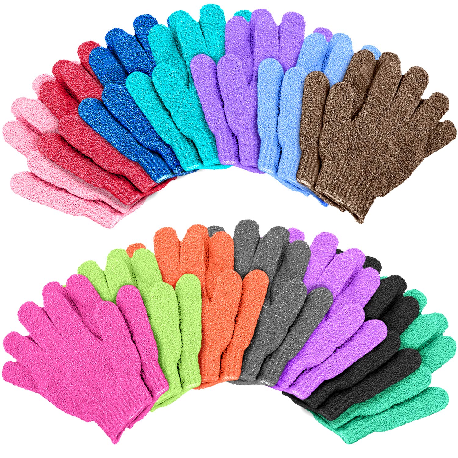 Duufin gants exfoliants ensemble pour exfolier en douceur lors de la douche
