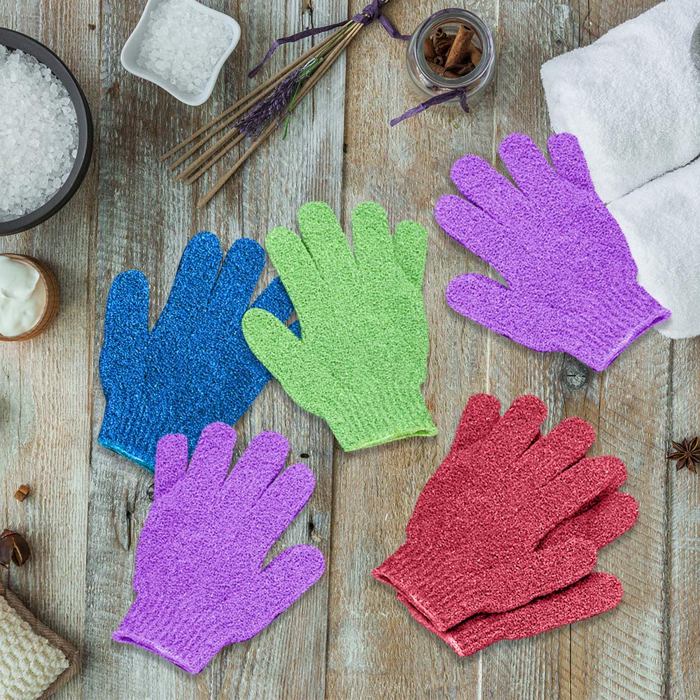 Duufin gants exfoliants noir pour peau plus lisse grâce à une exfoliation délicate