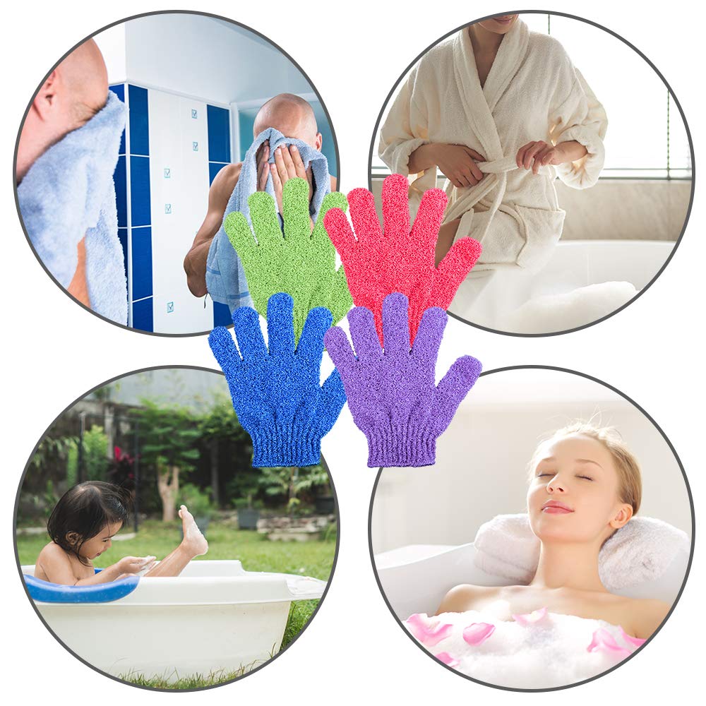 Duufin gants exfoliants olive pour peau propre et tonifiée après la douche