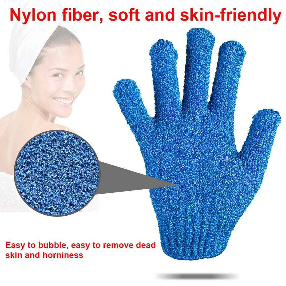 Duufin gants exfoliants rose pour exfolier en douceur et revitaliser la peau