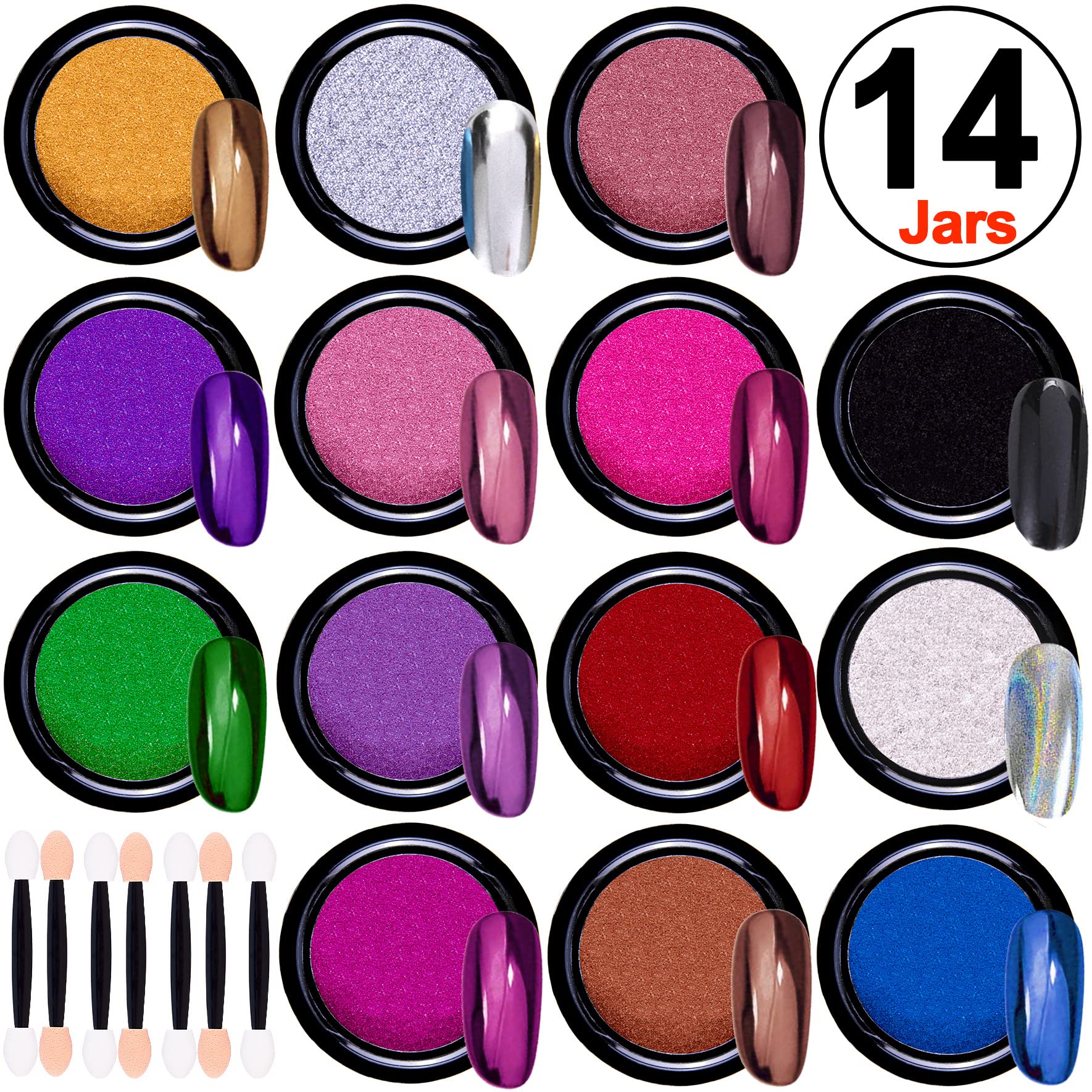 Variété de coloris Duufin Poudre Chrome pour des manucures personnalisées