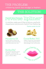 Utilisation extérieure du Reverse Lipliner pour un contour des lèvres défini.