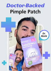 Pince à épiler EasyDerm incluse pour manipulation propre des patchs.