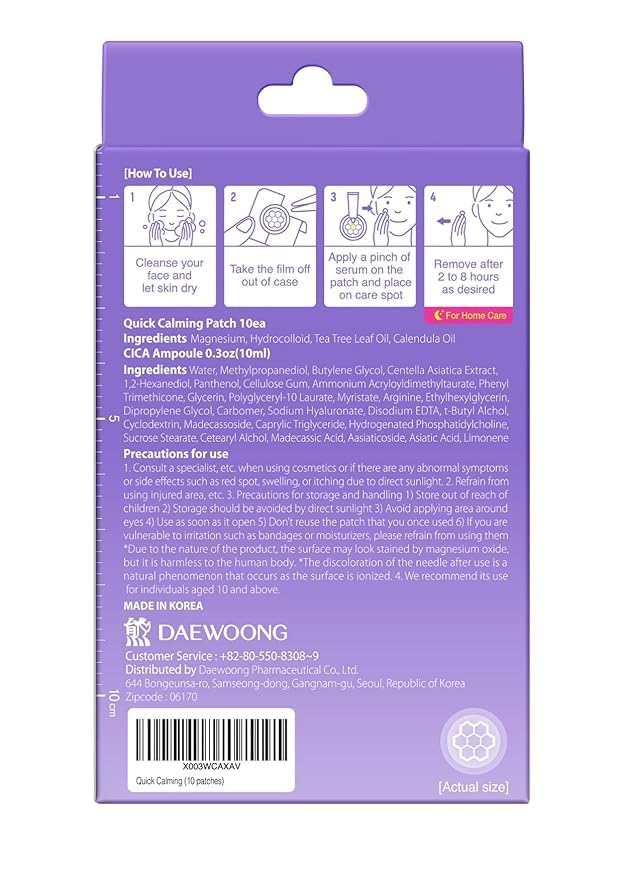 DWEasyDerm 2-step K-Beauty kit supports breakouts and post-blemish care with calming patches.