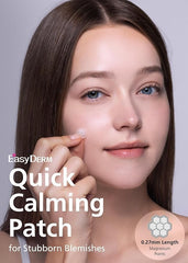 DWEasyDerm Magnesium Patches on inflamed pimples delivering gentle pressure relief and soothing coolness.