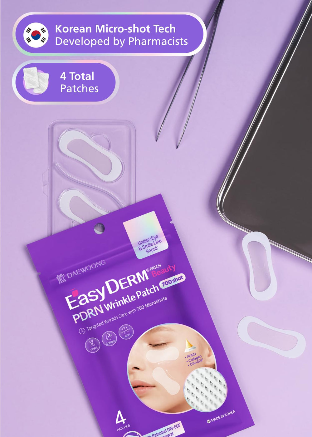 Easyderm PDRN Patch pack quatre patchs prêt à offrir.
