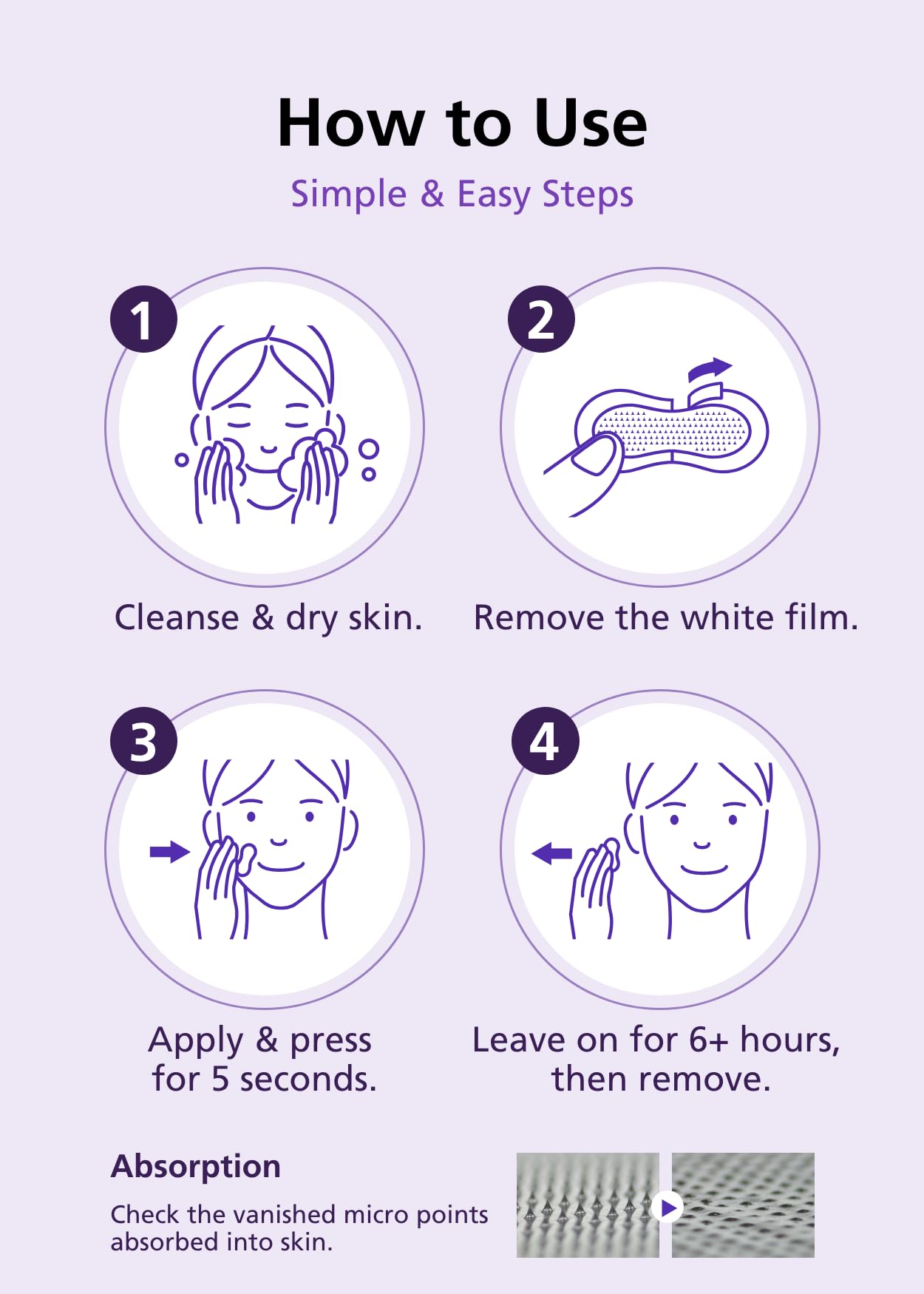 Easyderm PDRN Patch application rapide intégré à votre routine beauté.