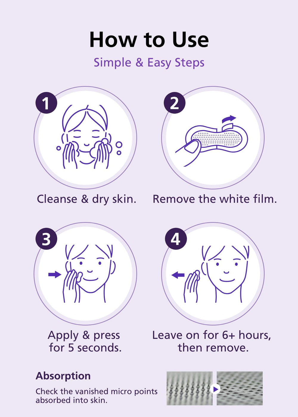 Easyderm PDRN Patch application rapide intégré à votre routine beauté.