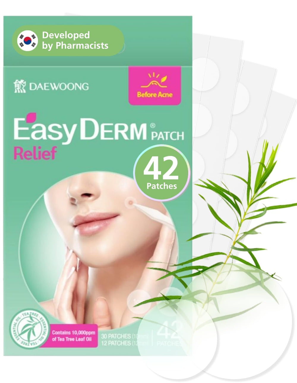 Boîte EasyDerm Relief Patch prête à offrir un soin discret.