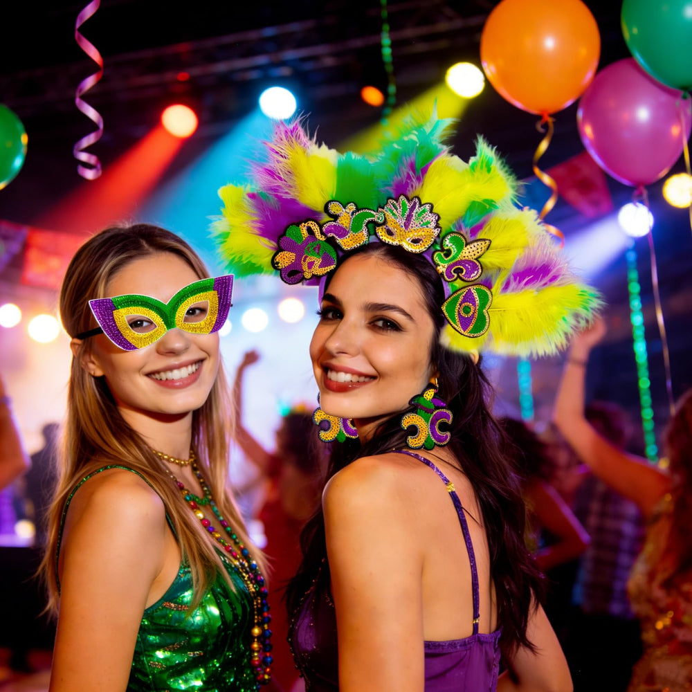 DWHXLSS plume artificielle, ajout lumineux pour une apparence carnaval saisissante.