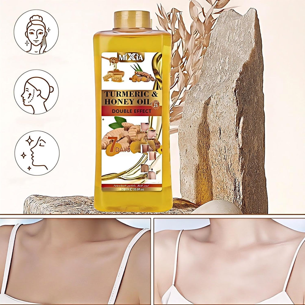 Parfum doux de curcuma, moment bien-être quotidien.