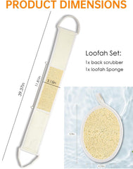 DYMTOP éponge loofah dos longue, nettoyage ciblé du dos.