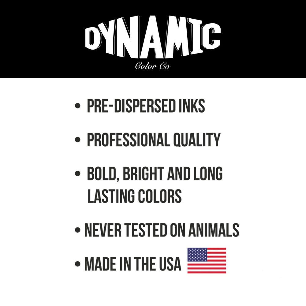 Application sur peau avec l'encre noire Dynamic Color Co, polyvalente et fluide.