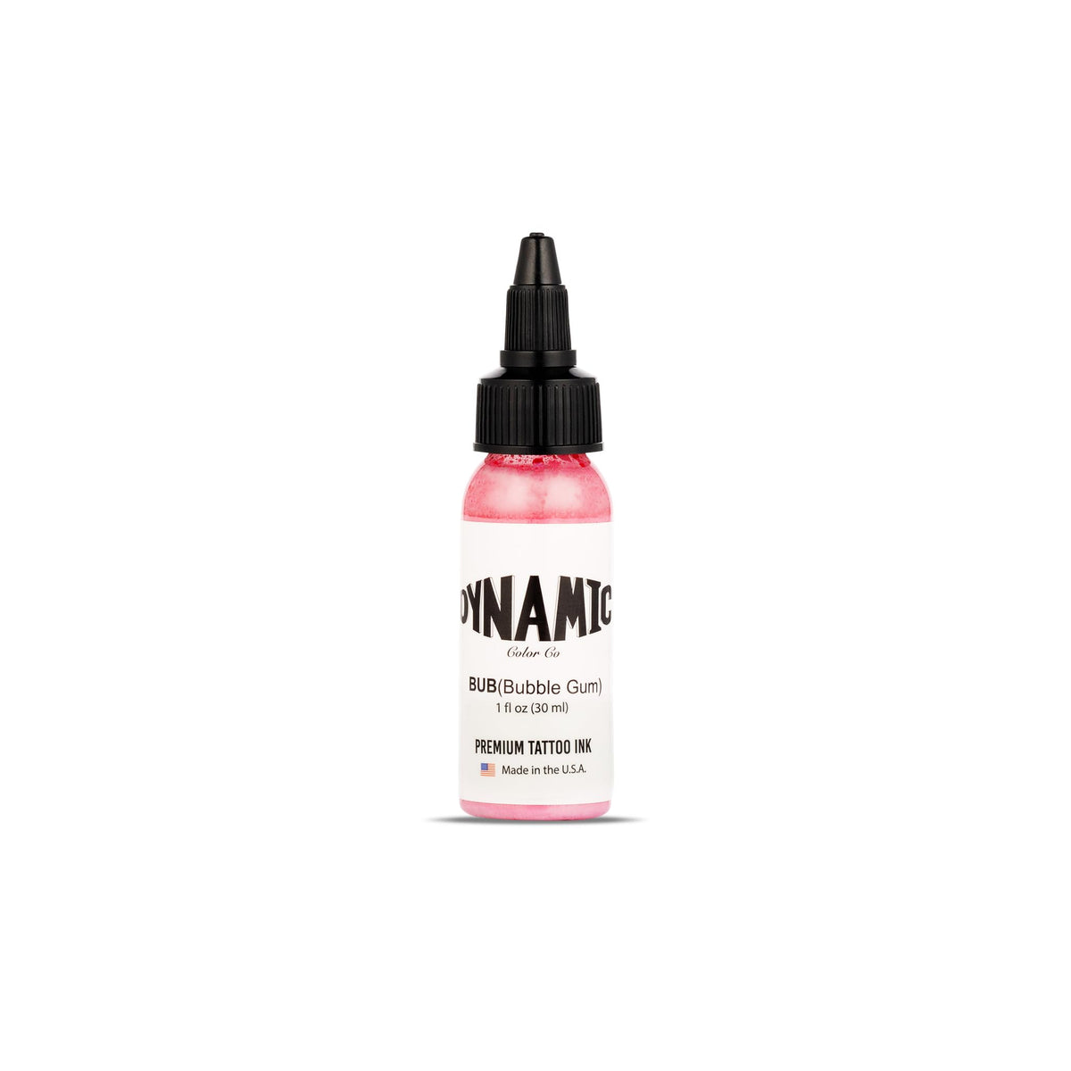 Dynamic Color Co Encre Tatouage Bubble Gum, bouteille 29 ml prête au travail en studio.