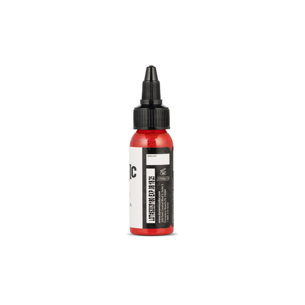 Échantillon de couleurs intenses montrant le rouge vibrant de Dynamic Color Co