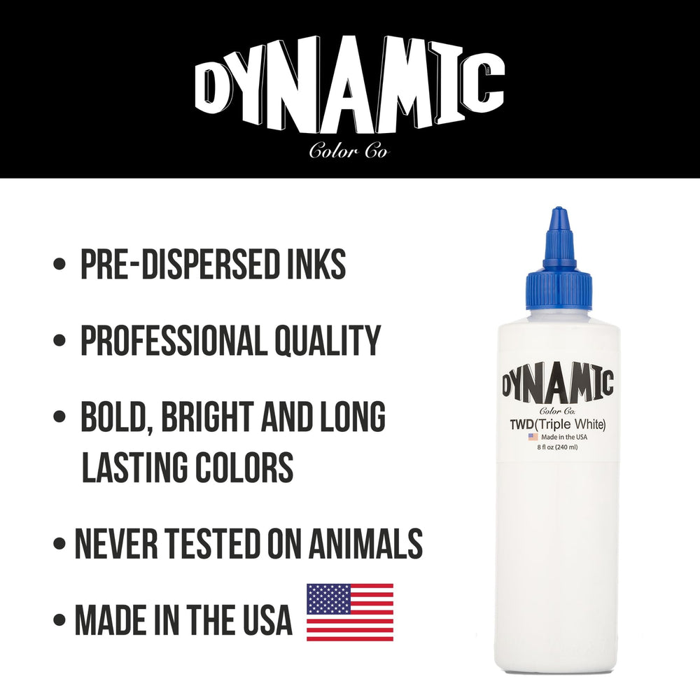 Dynamic Color Co encre tatouage blanc triple – fabriqué aux etats-unis conformité qualité.