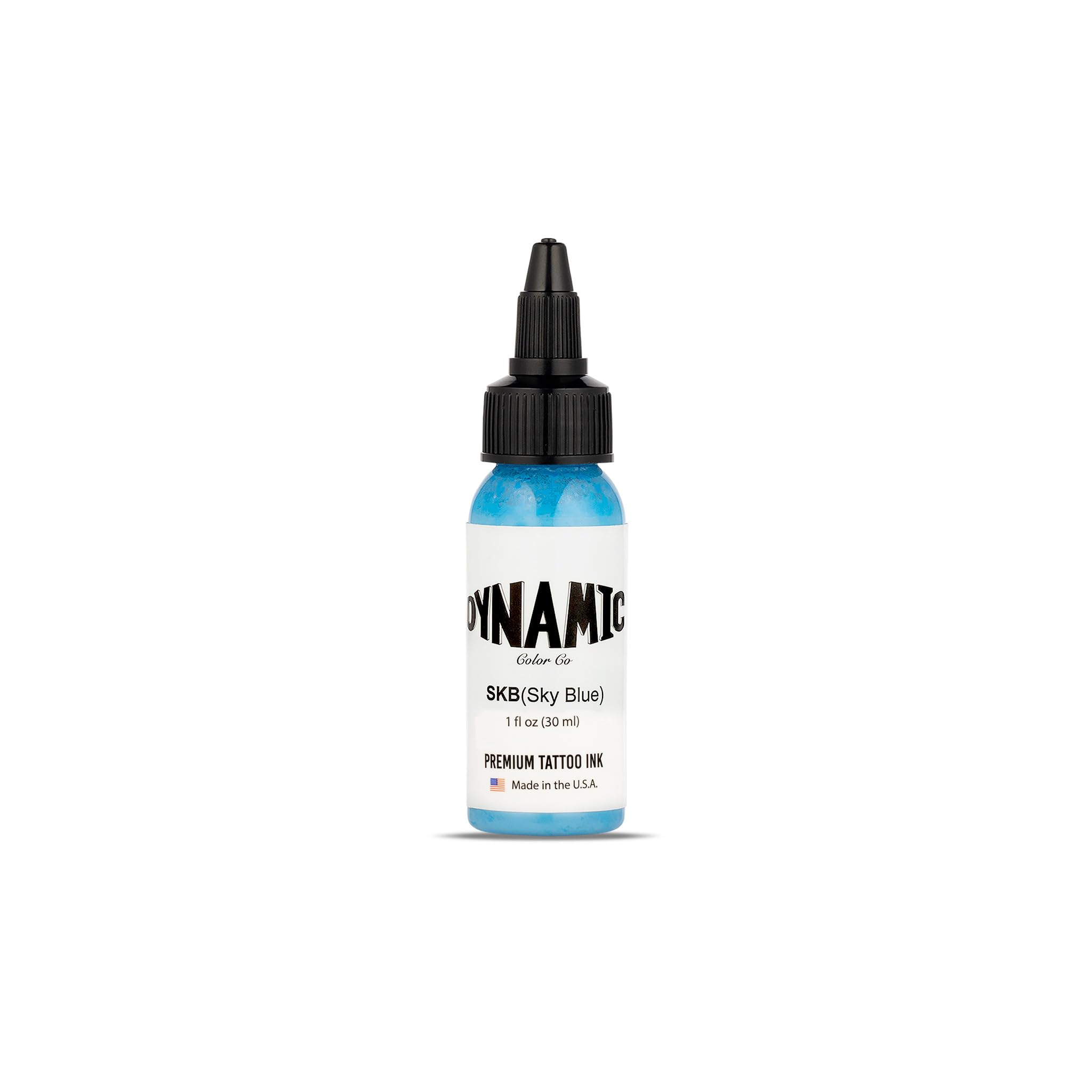 Dynamic Color Co encre tatouage bleu ciel — bouteille 1oz idéale pour détails précis.