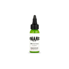 Dynamic Color Co encre tatouage vert citron en bouteille 1oz pour détails nets.