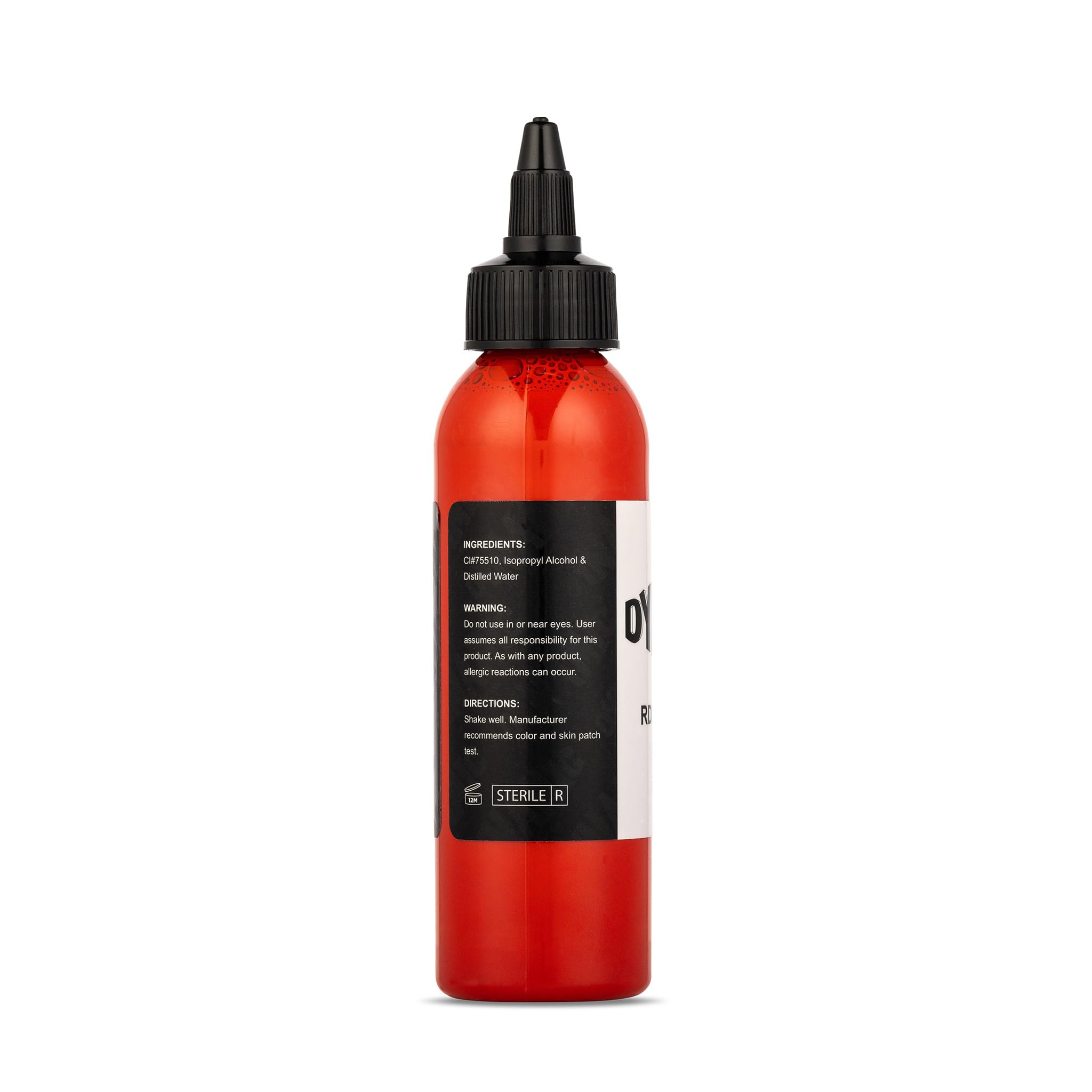 Pigments riches pour tatouage rouge par Dynamic Color Co, détails nets et aplats uniformes.