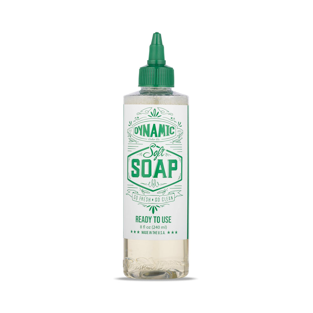 Dynamic Color Co Savon vert doux — bouteille de 8 oz, nettoie efficacement les traces.
