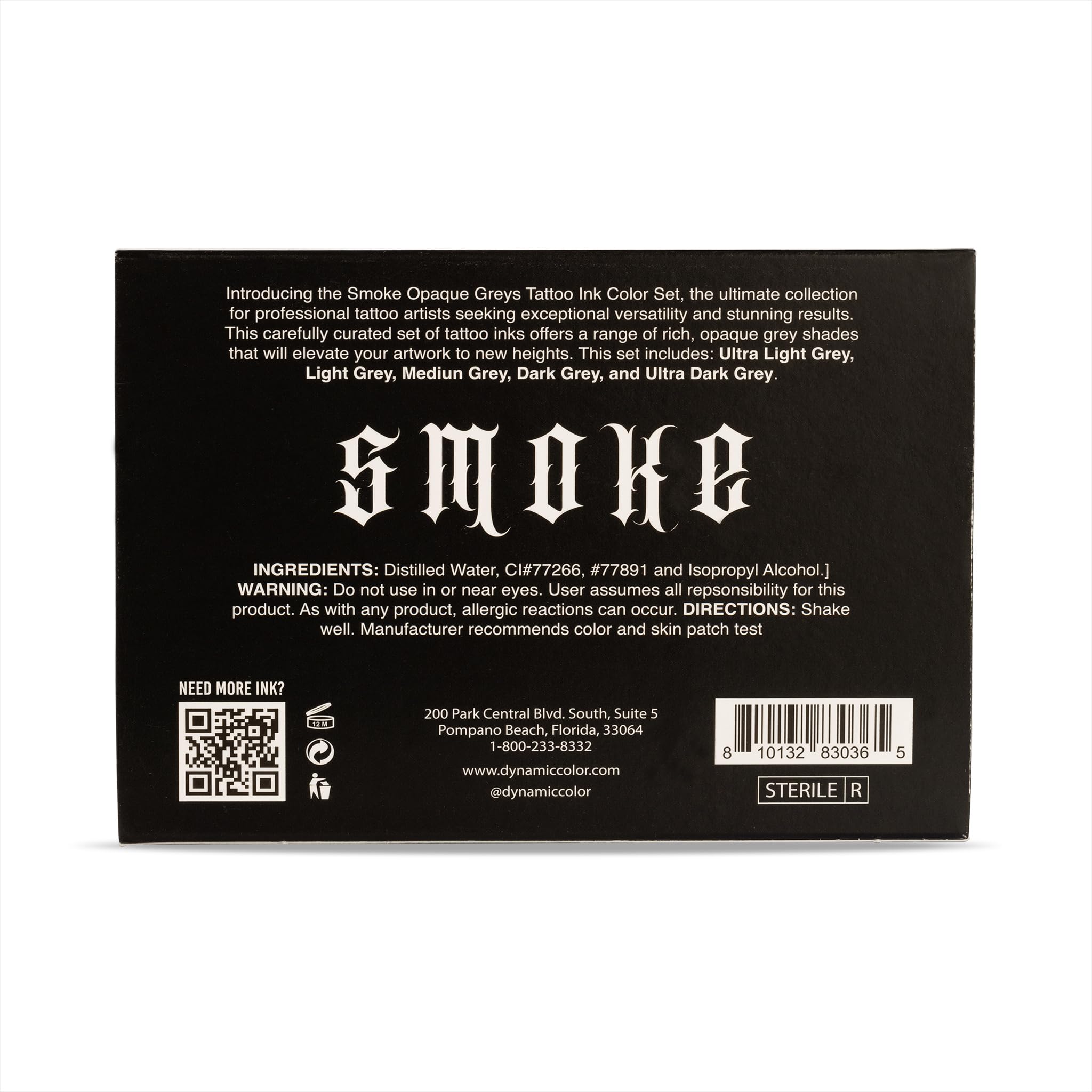 Dynamic Color Co Smoke Set – gris clair pour contours doux et transitions fluides.