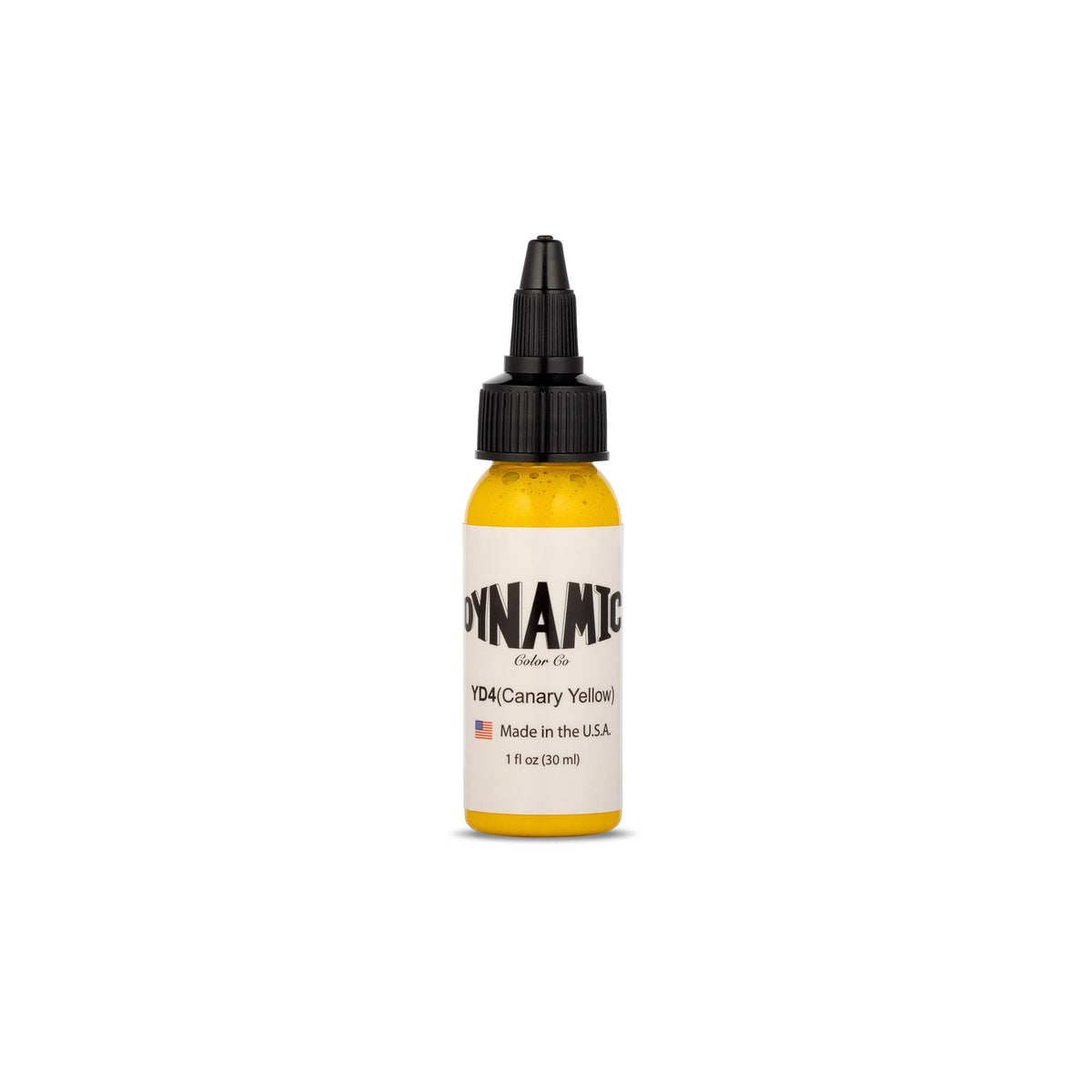 Dynamic Color Co: flacon 1oz d'encre tatouage jaune canari prêt pour vos sessions.