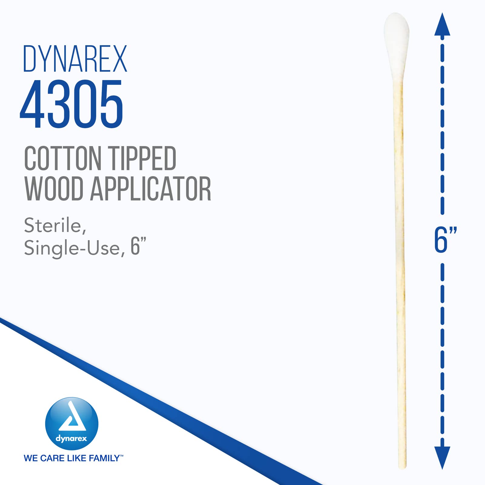 Dynarex applicateurs coton 6 pouces, application précise des crèmes.