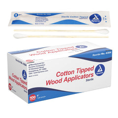 Dynarex applicateurs coton 6 pouces stériles, sachets refermables pour une hygiène fiable.