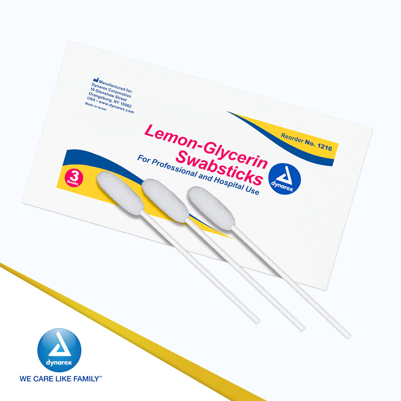 Dynarex bâtonnet citron glycérine – idéal pour usage en milieu hospitalier
