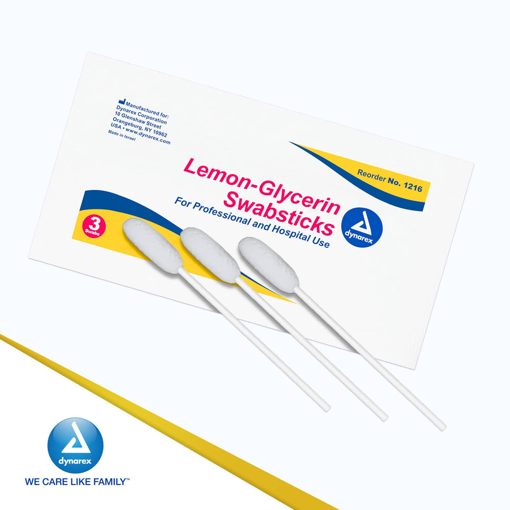 Dynarex bâtonnet citron glycérine – idéal pour usage en milieu hospitalier