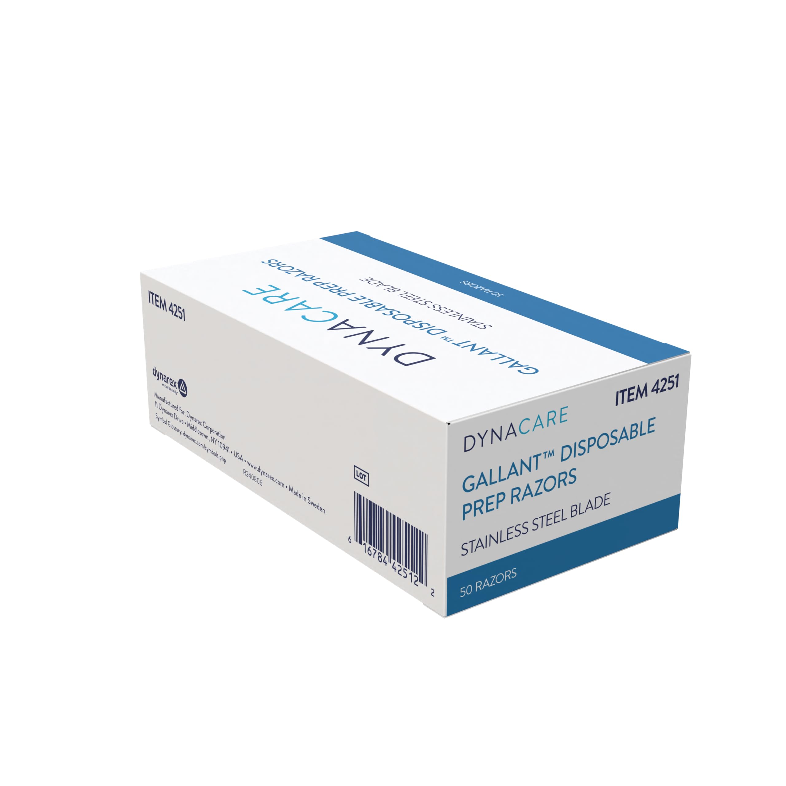 Dynarex Gallant rasoir prep ecg: préparation rapide de la peau avant une procédure
