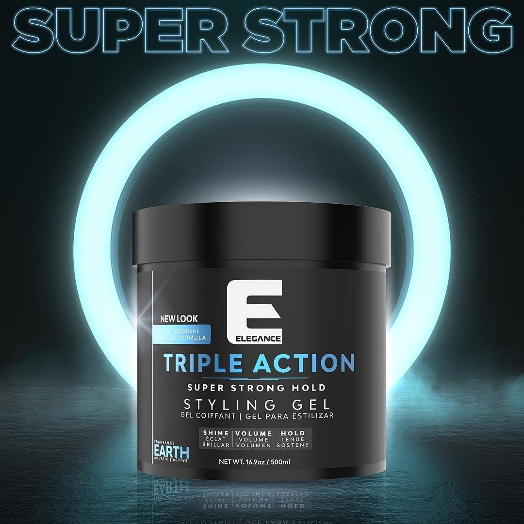 E Elegance Earth Fragrance hair gel adds extreme volume for fuller hair.