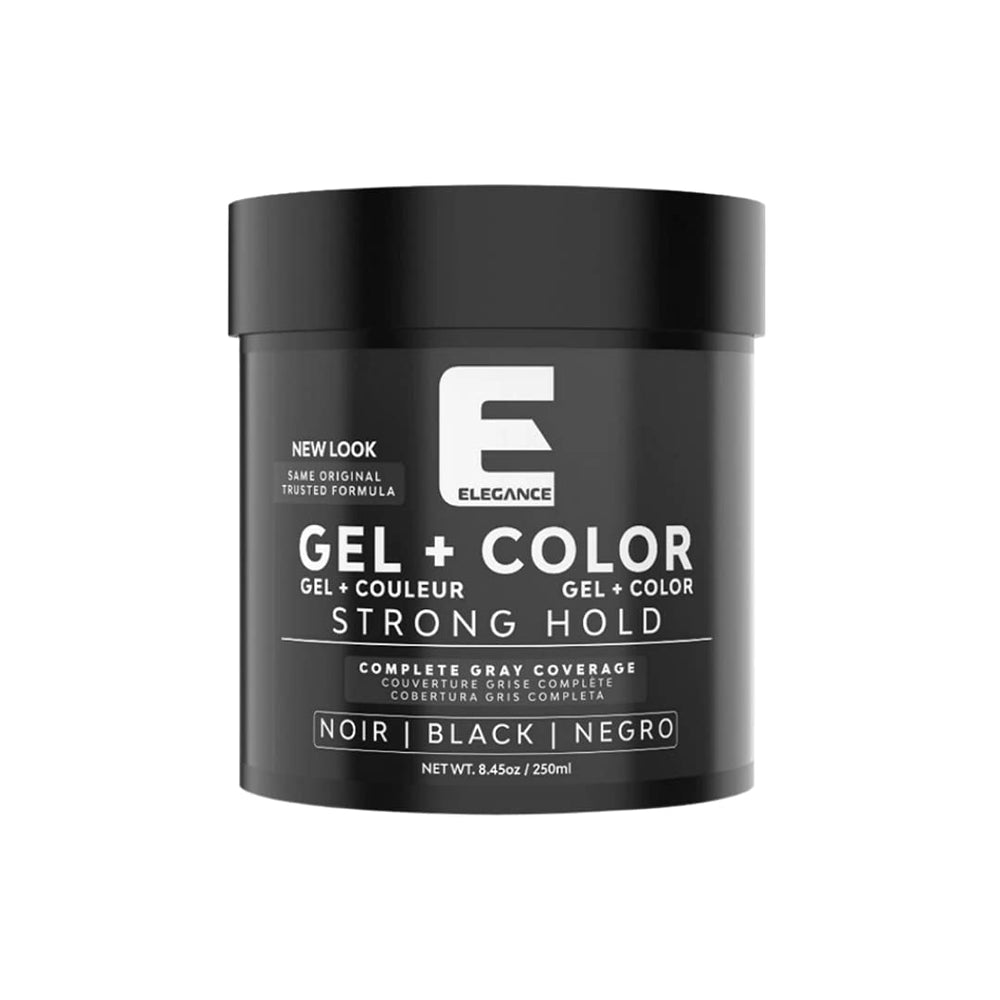E Elegance Gel Noir – couverture des gris pour une apparence naturelle et confiante.