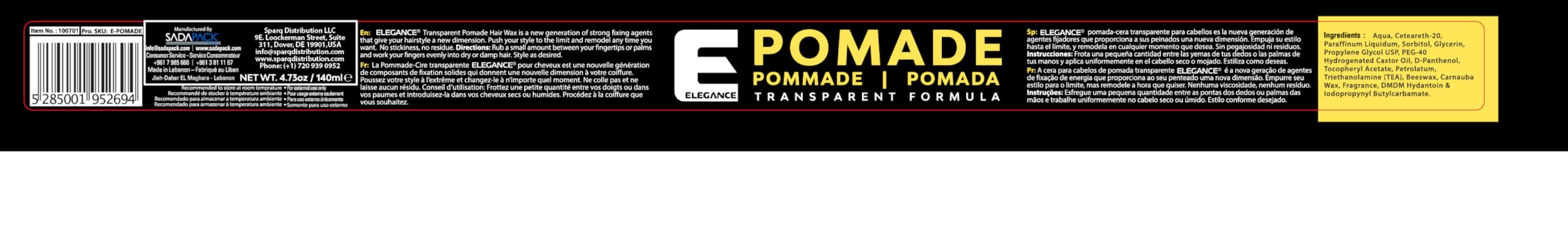 Pommade Elegance – texture souple facilitant l'application et le lissage.