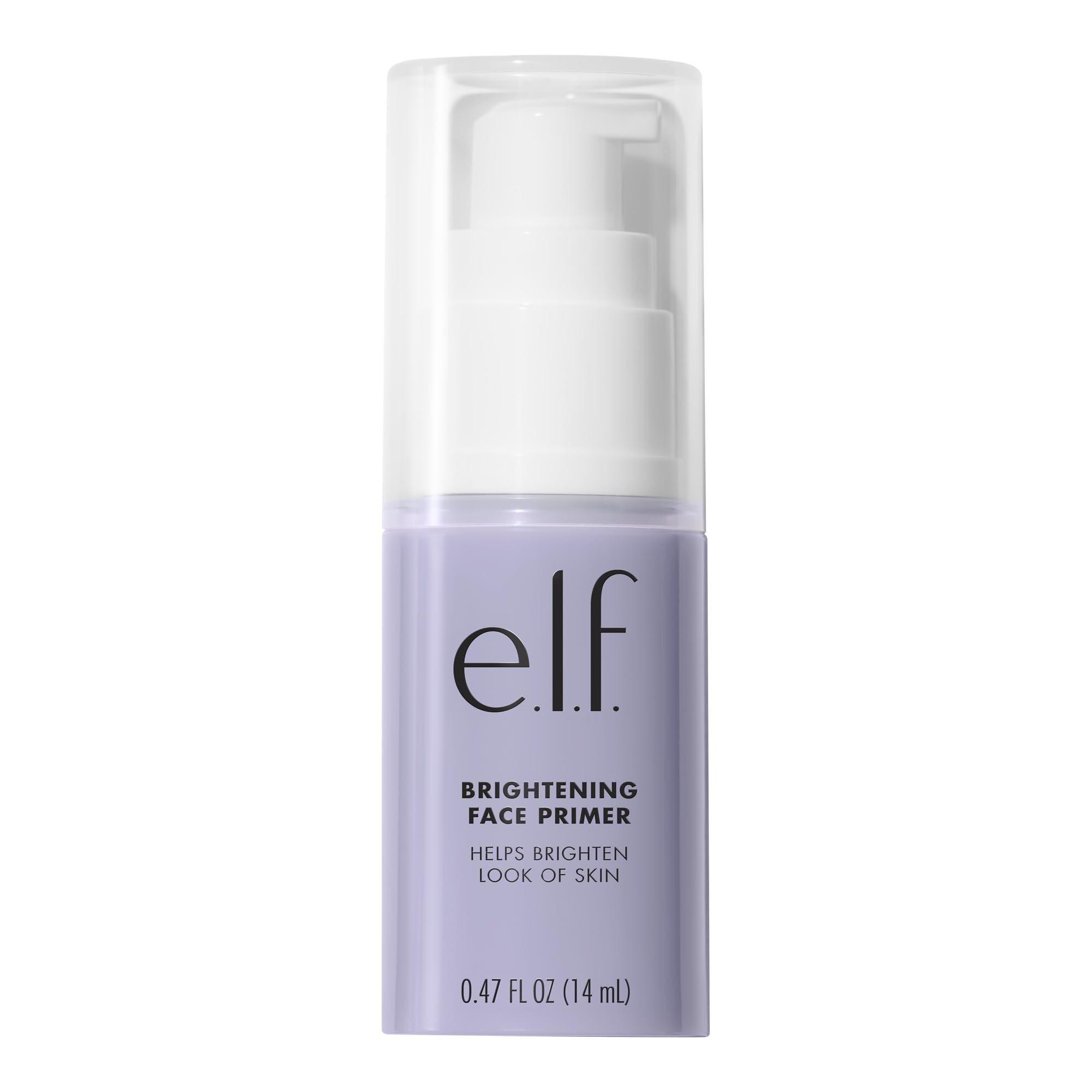 e.l.f. Base de Teint Lavande Éclaircissante flacon: neutralise les nuances et prépare la peau au maquillage.
