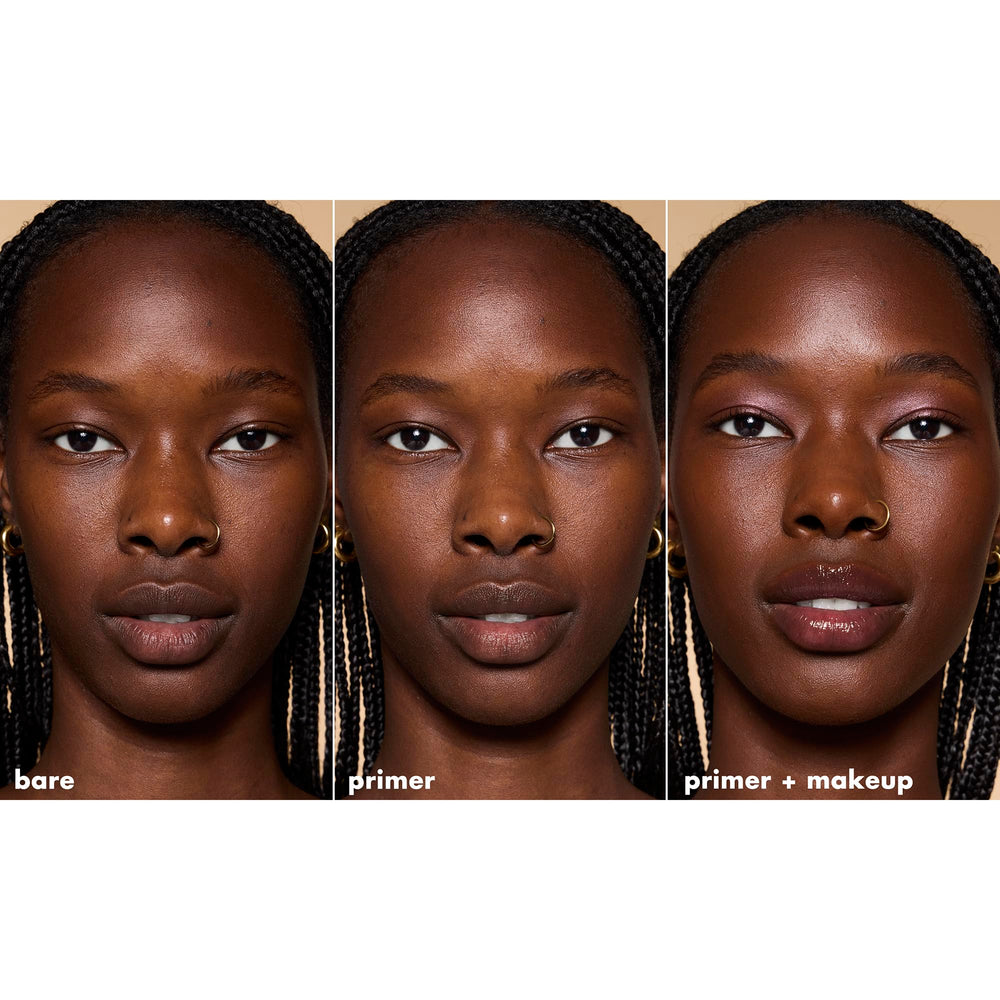utilisation de la base verte e.l.f. seule ou sous maquillage.