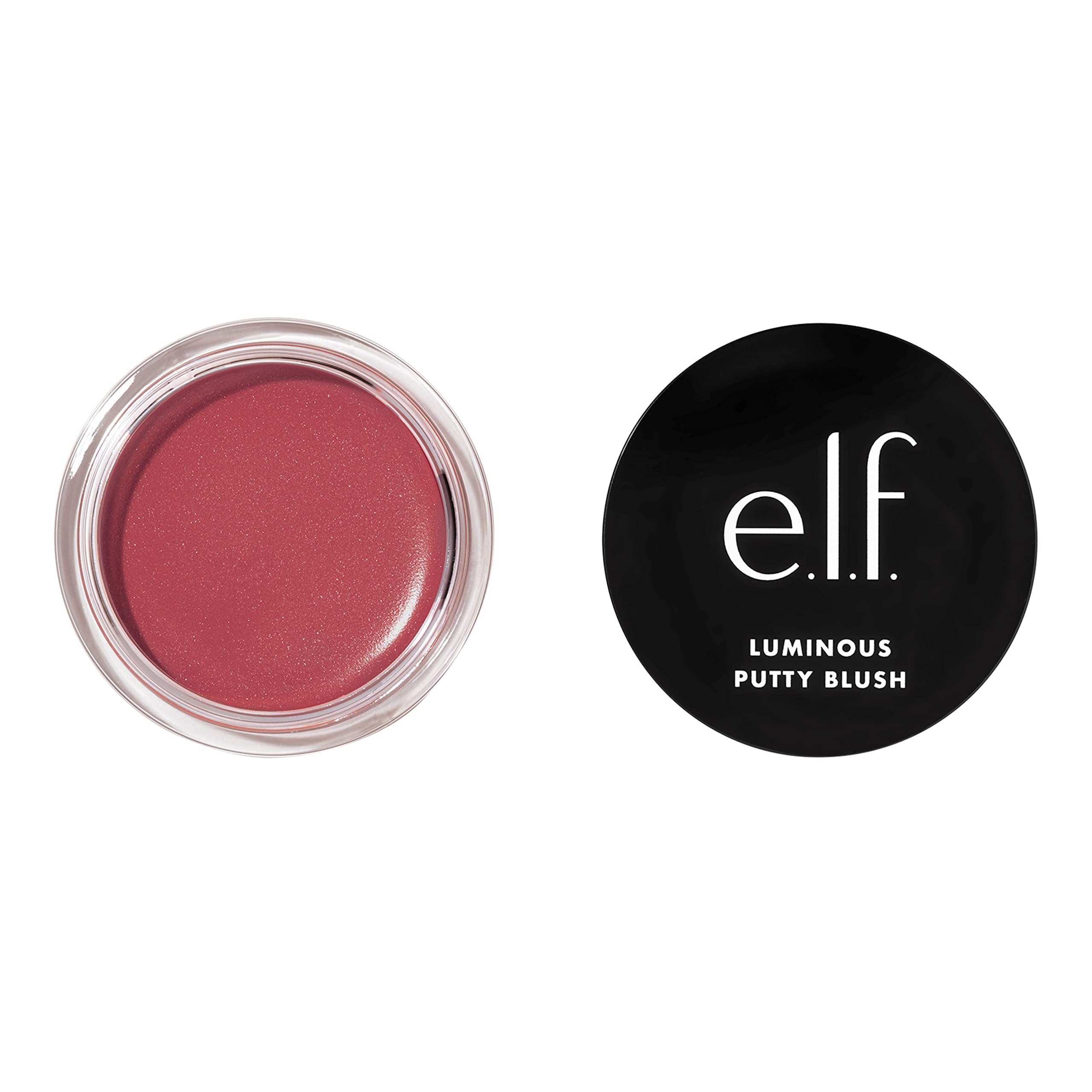 e.l.f. Blush Putty Lumineux, texture crème qui se transforme en poudre pour un éclat naturel.